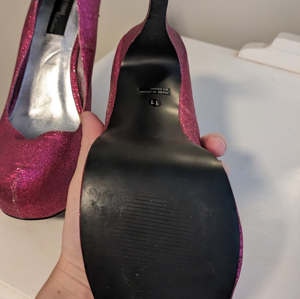 Highest heel collection sparkle pink heel, size 11